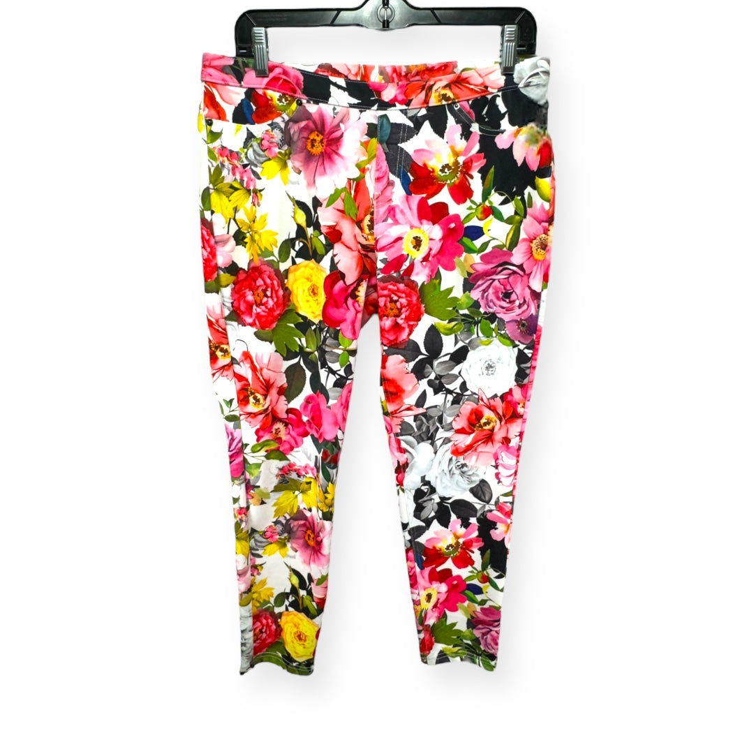 Floral Print Pants Leggings Hue, Size L