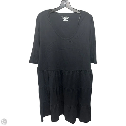 Tiered Dress Casual Short By Simply Be In Black, Size: 18