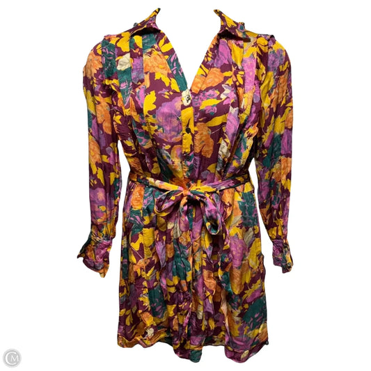 Belted Dress Short By Sundance In Floral Print, Size: Mp