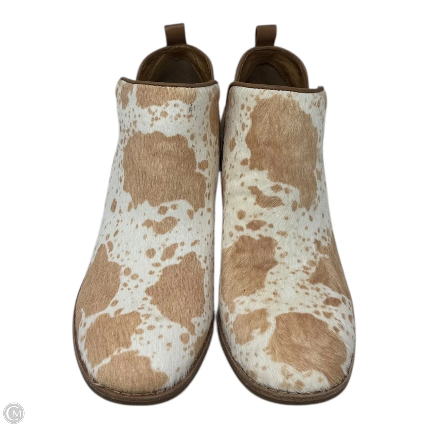 Boots Ankle Heels By Sofft In Animal Print, Size: 7