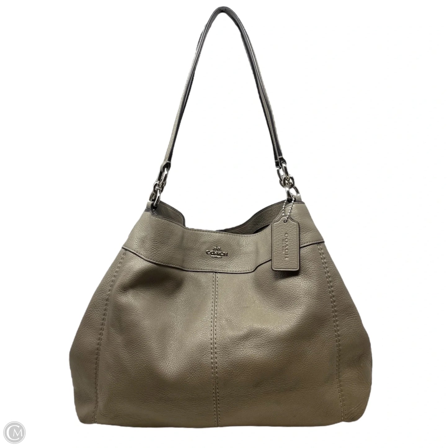 Lexy Pebble Leather Shoulder Bag Designer By Coach, Size: Large
