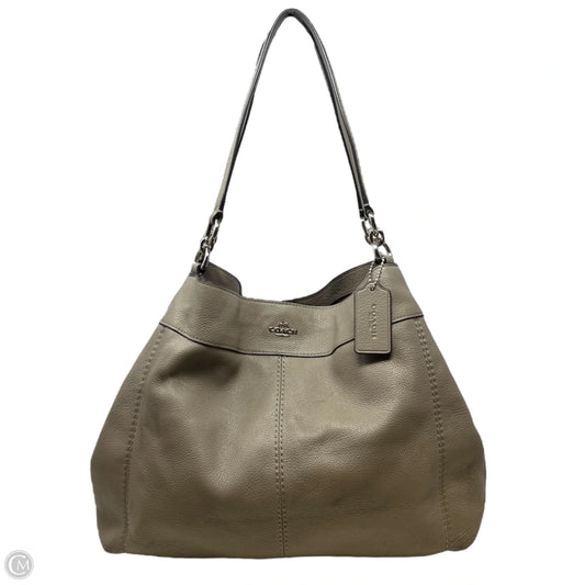 Lexy Pebble Leather Shoulder Bag Designer By Coach, Size: Large