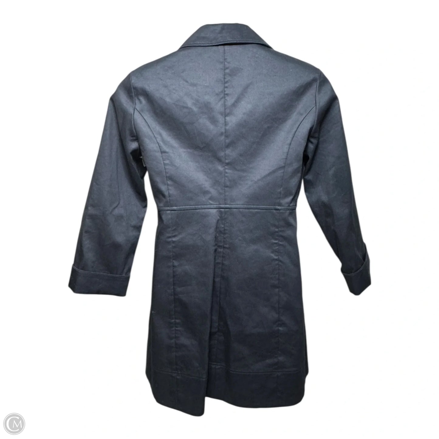 Coat Trench Coat By Brooks Brothers In Navy, Size: 8