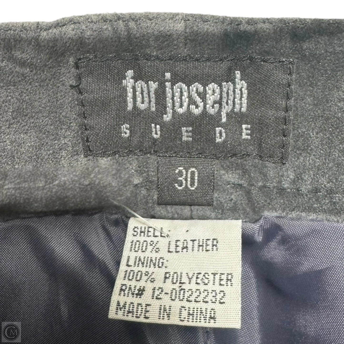 Suede Leather Pants By For Joseph In Grey, Size: 10/30