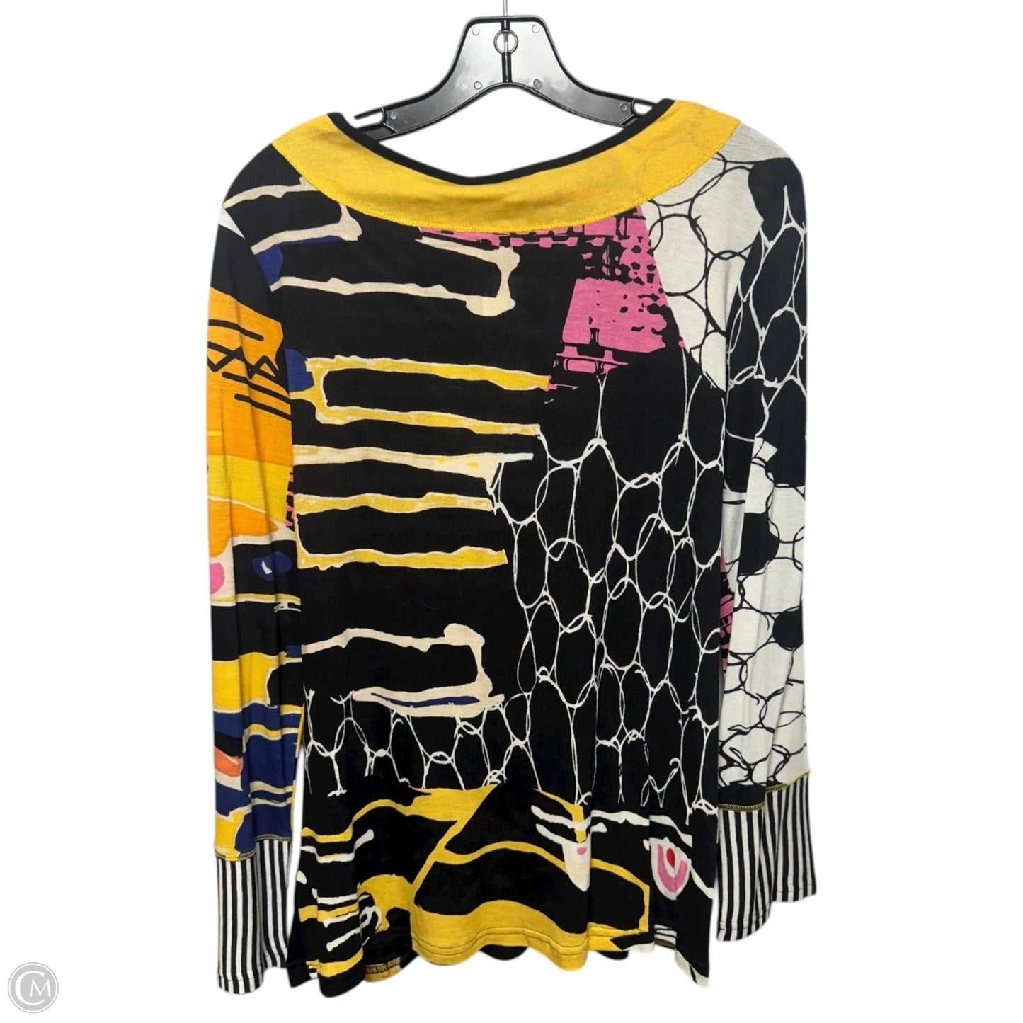 Abstract Top Long Sleeve By Orientique In Multi-colored, Size: Xs