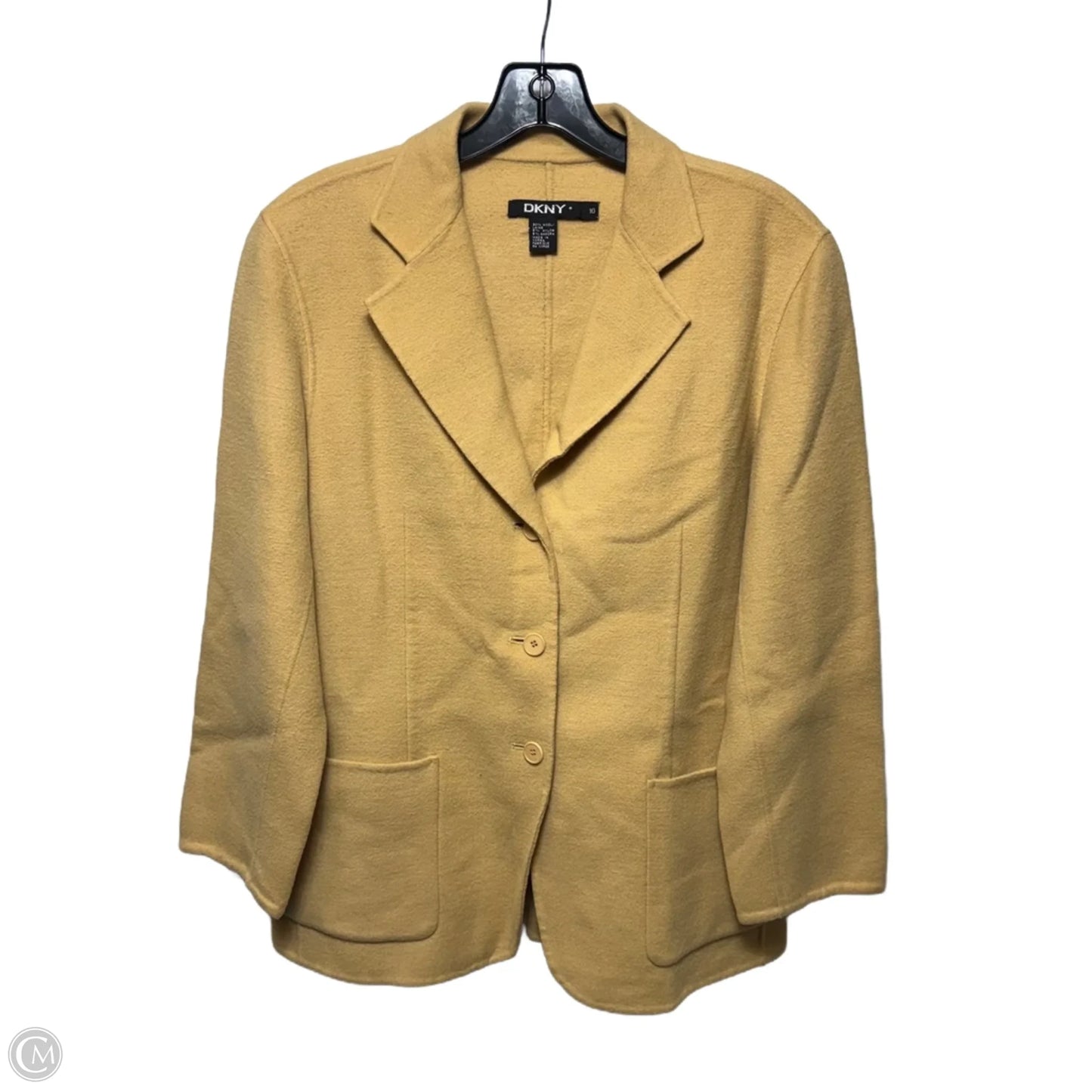 Wool Angora Blend Blazer By Dkny In Tan, Size: 10