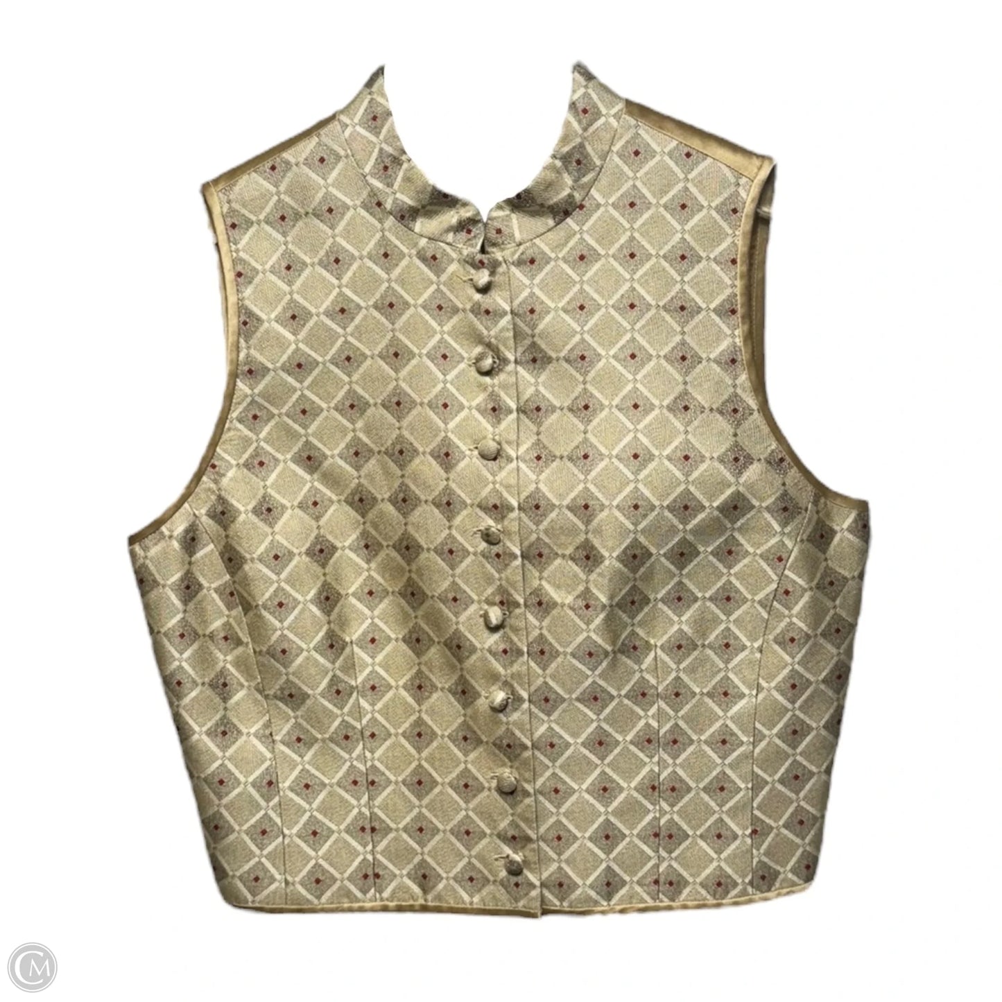 Vest Other By Emanuel Ungaro In Red & Tan, Size: Xs