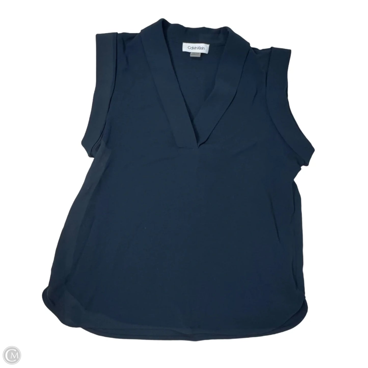 Top Sleeveless By Calvin Klein In Navy, Size: Xs