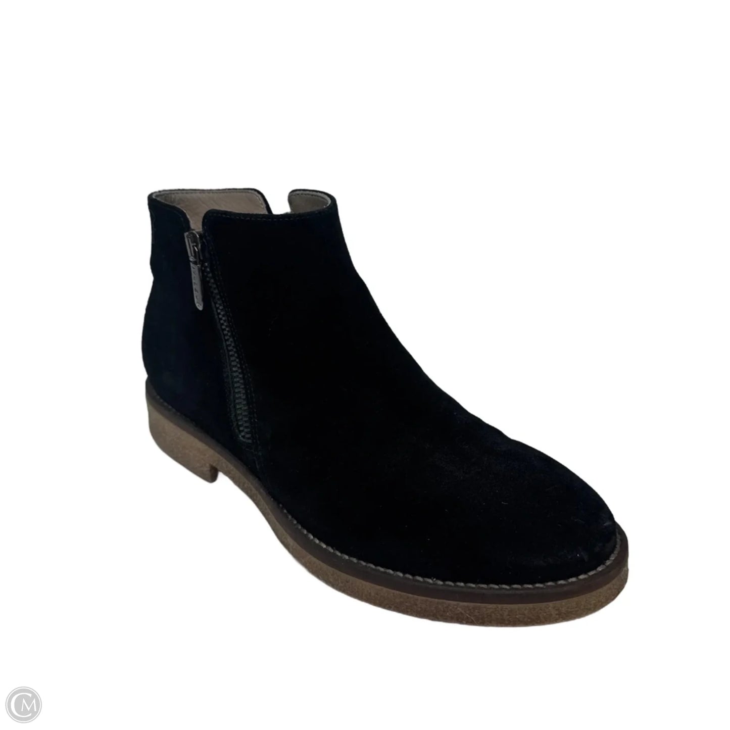 Foliana Waterproof Suede Ankle Booties By Italeau In Black, Size: 9