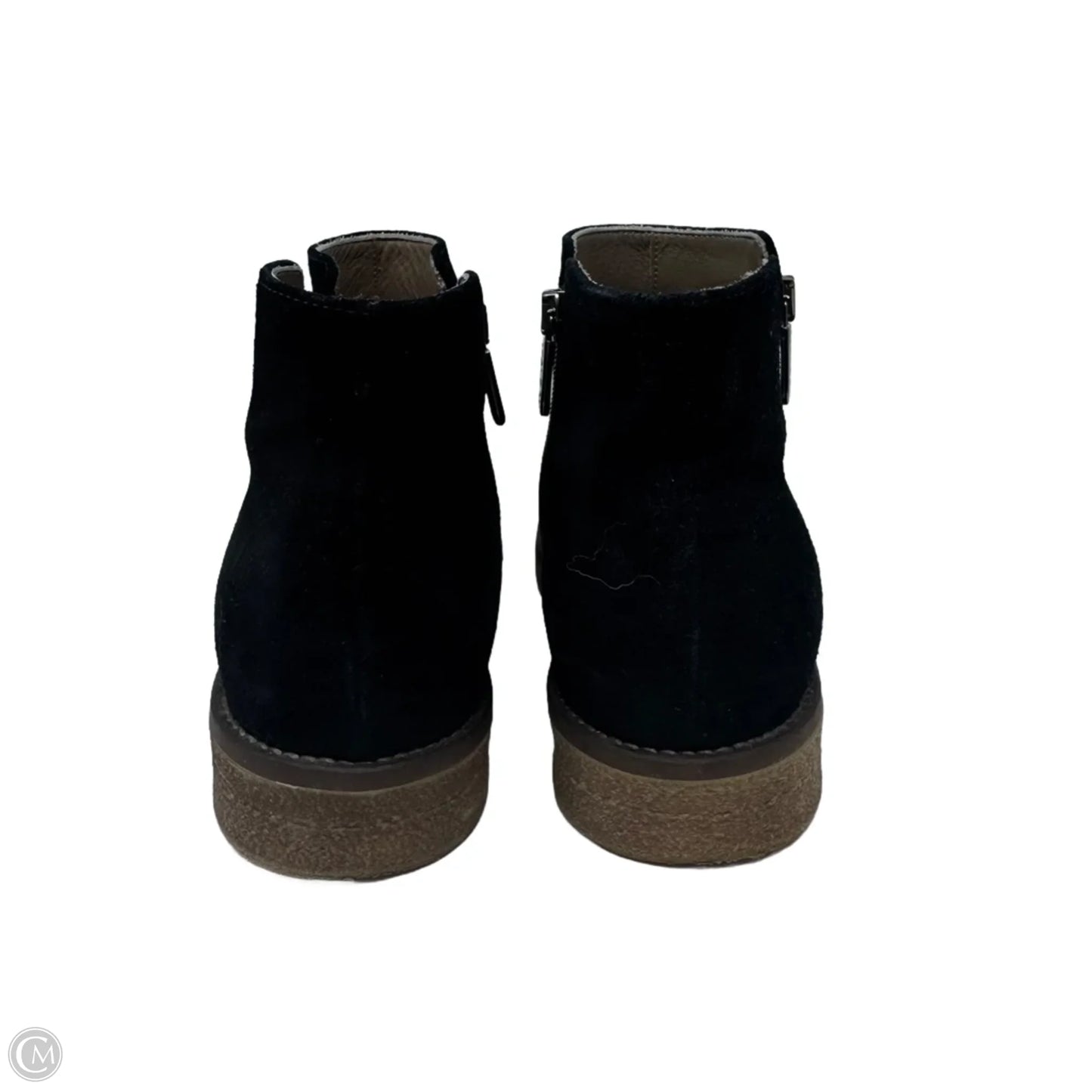 Foliana Waterproof Suede Ankle Booties By Italeau In Black, Size: 9