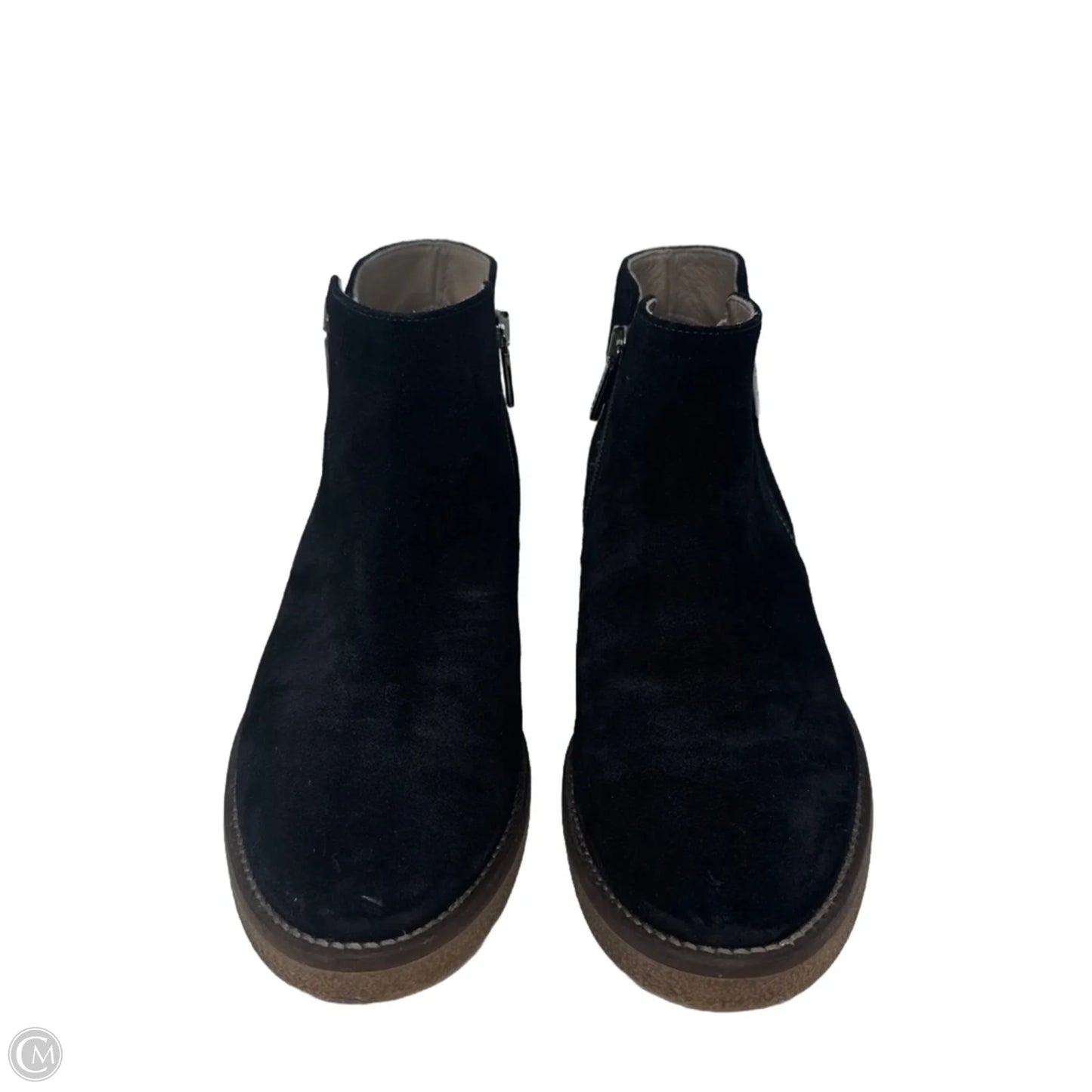 Foliana Waterproof Suede Ankle Booties By Italeau In Black, Size: 9