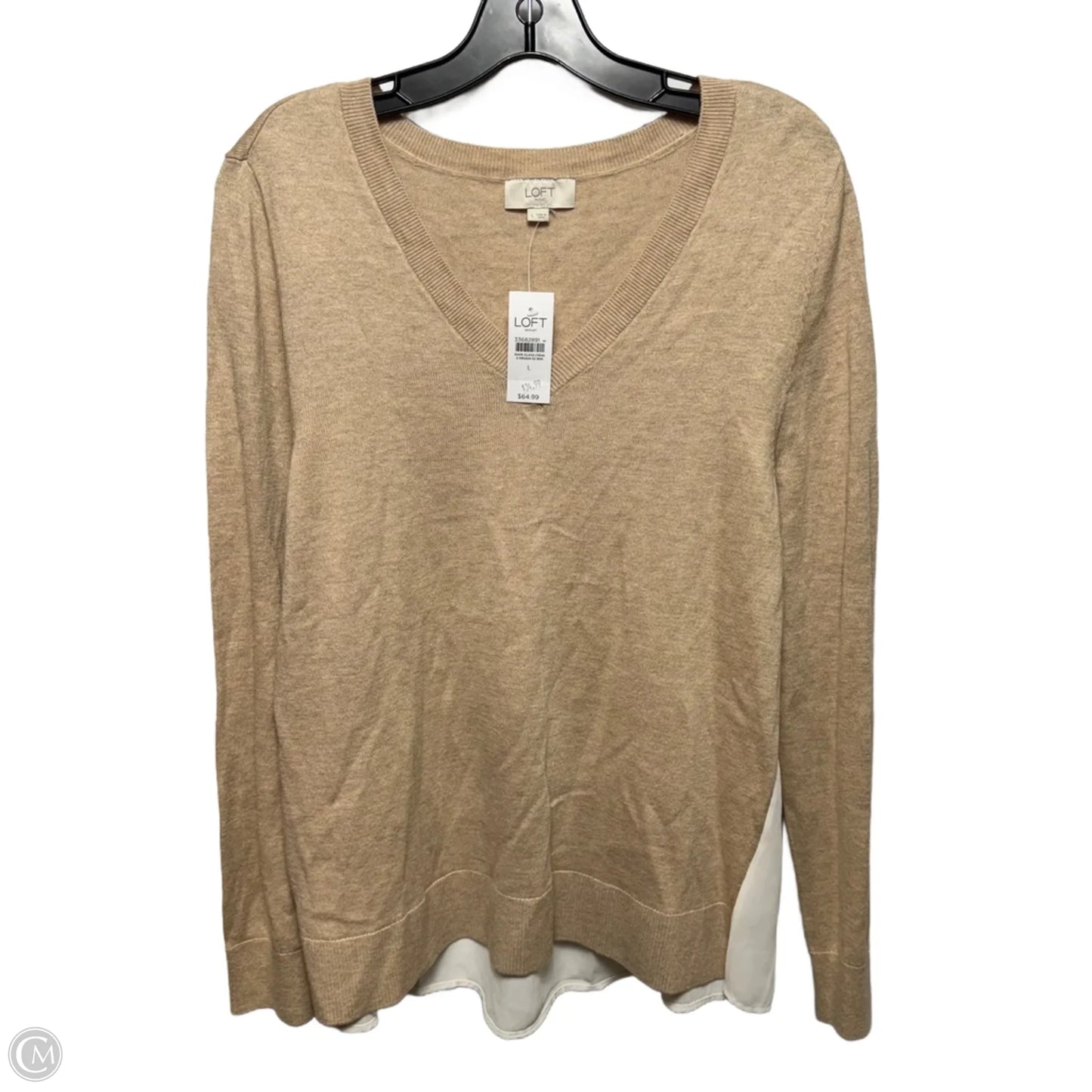 Sweater By Loft In Tan, Size: L