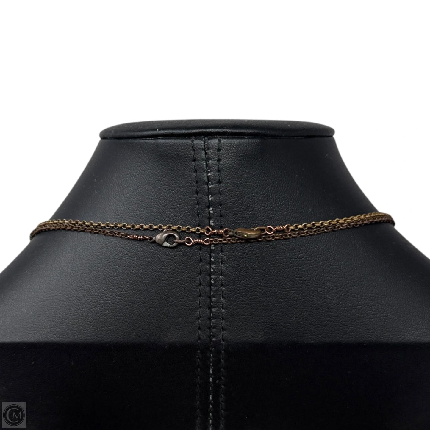 Double Copper Pendant Layered Necklace Set Of 2