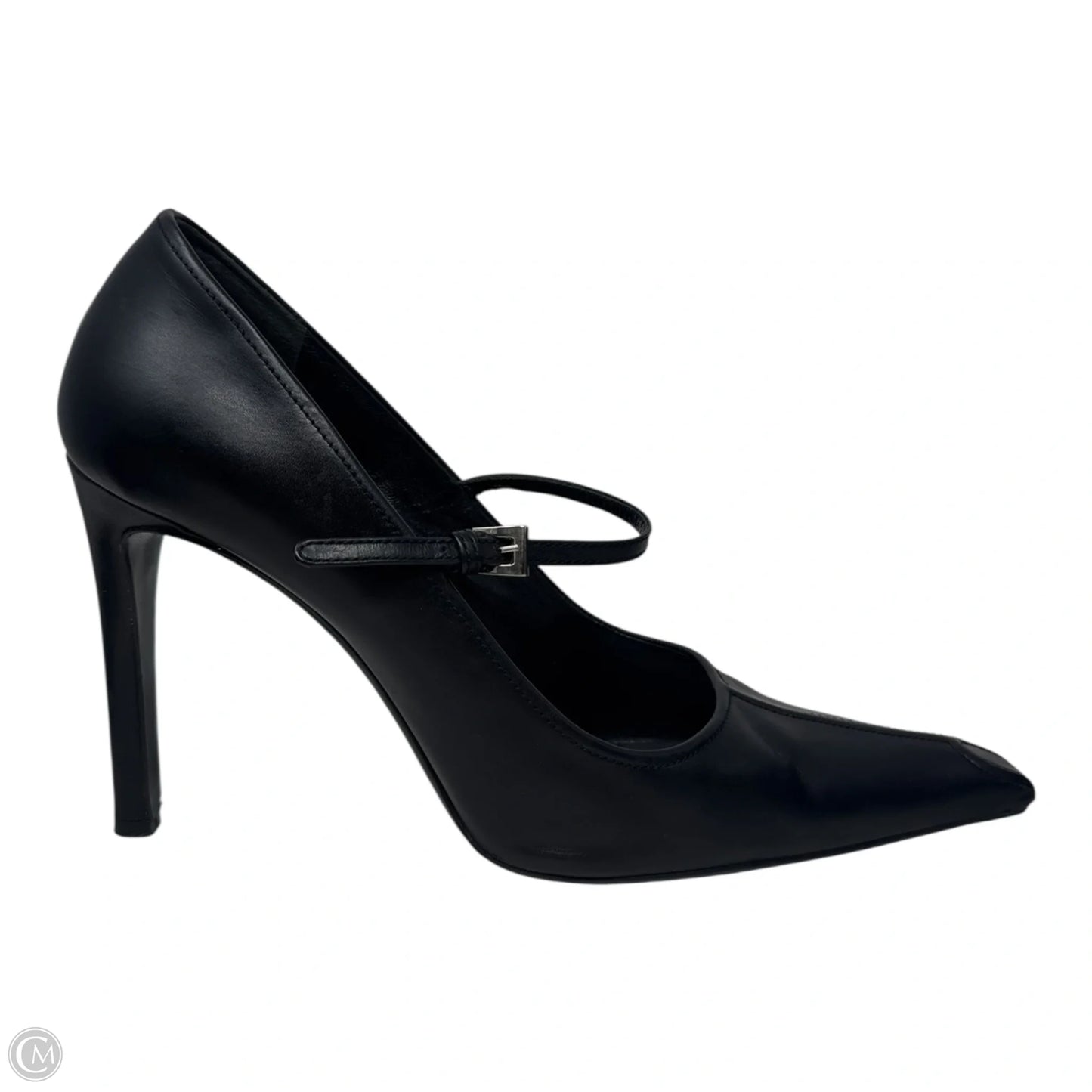 Heels Shoes Luxury Designer By Prada In Black, Size: 10 (IT 40)