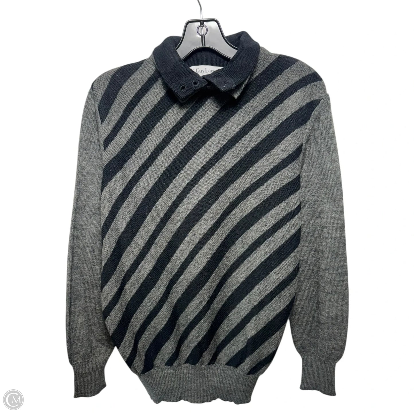 Wool Blend Sweater By Guy LaRoche In Grey, Size: S