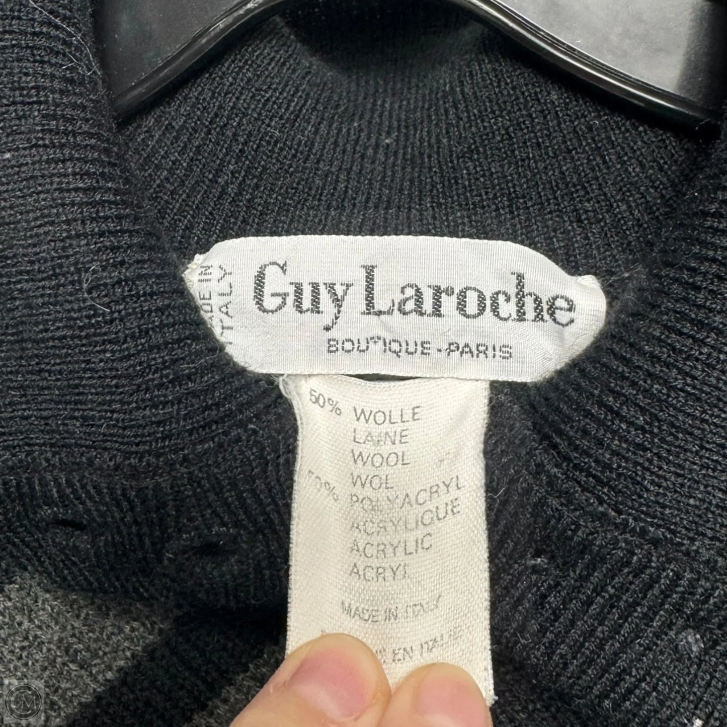 Wool Blend Sweater By Guy LaRoche In Grey, Size: S