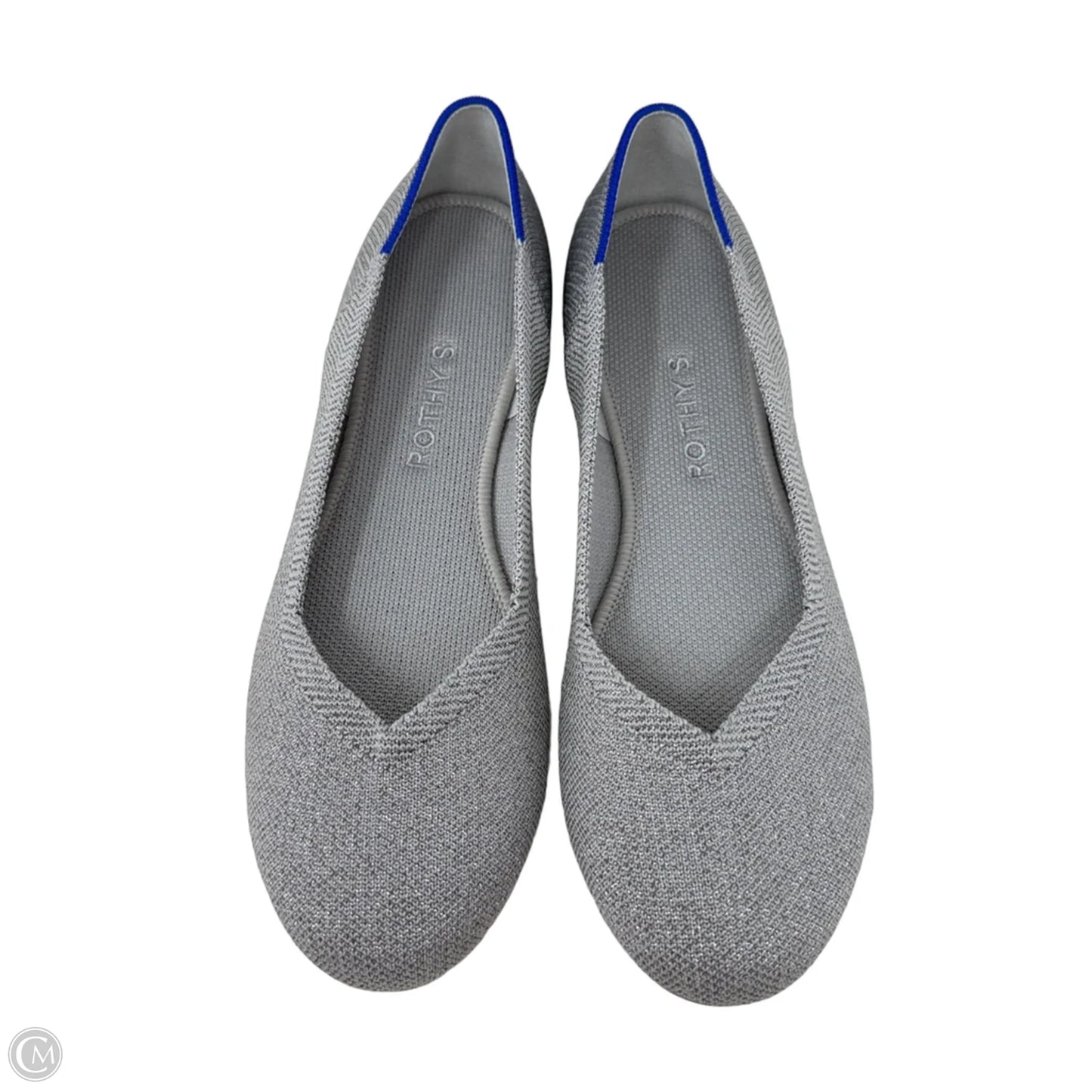 The Flats By Rothys In Metallic Silver, Size: 9
