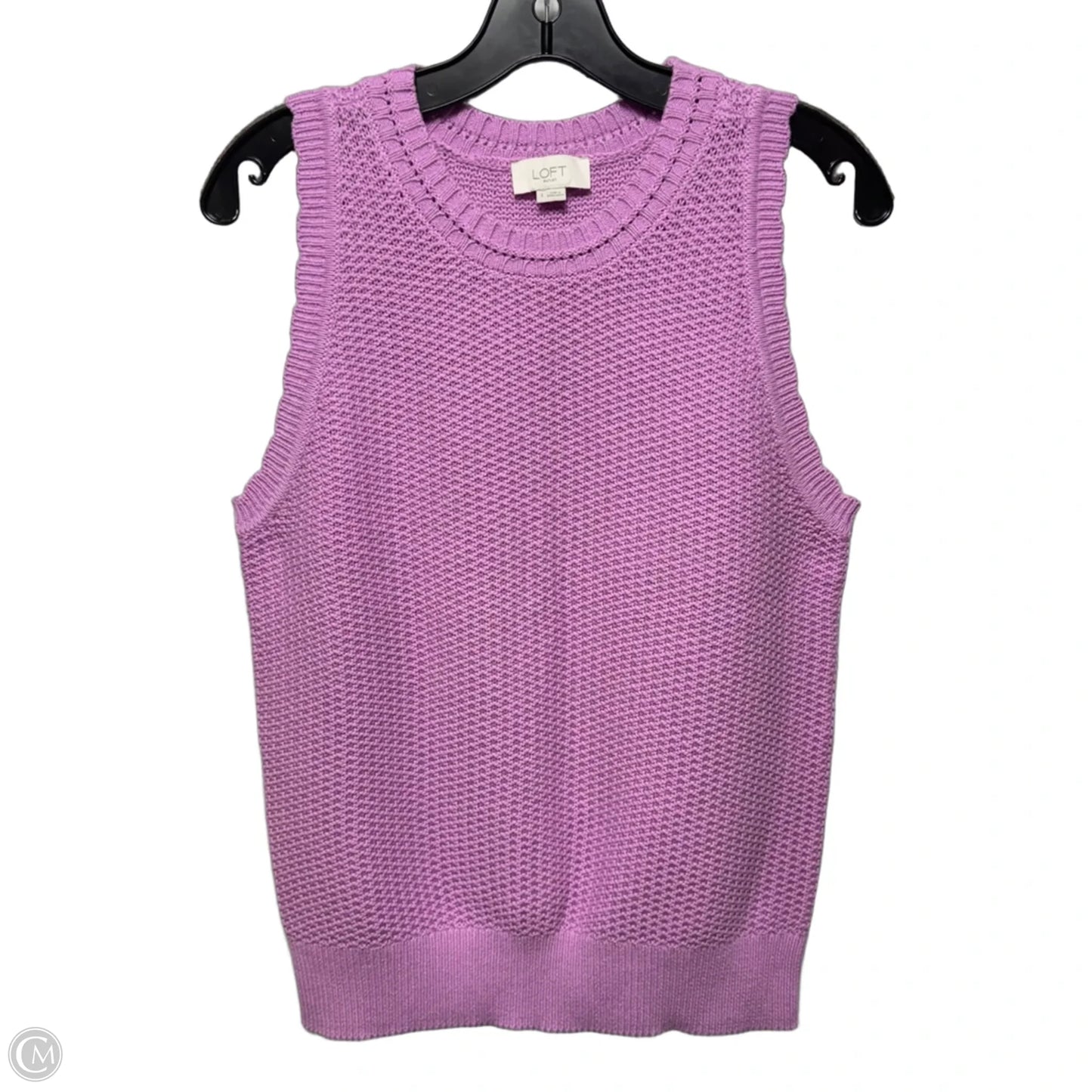 Vest Sweater By Loft In Pink, Size: L