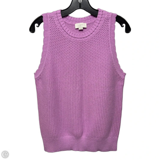 Vest Sweater By Loft In Pink, Size: L