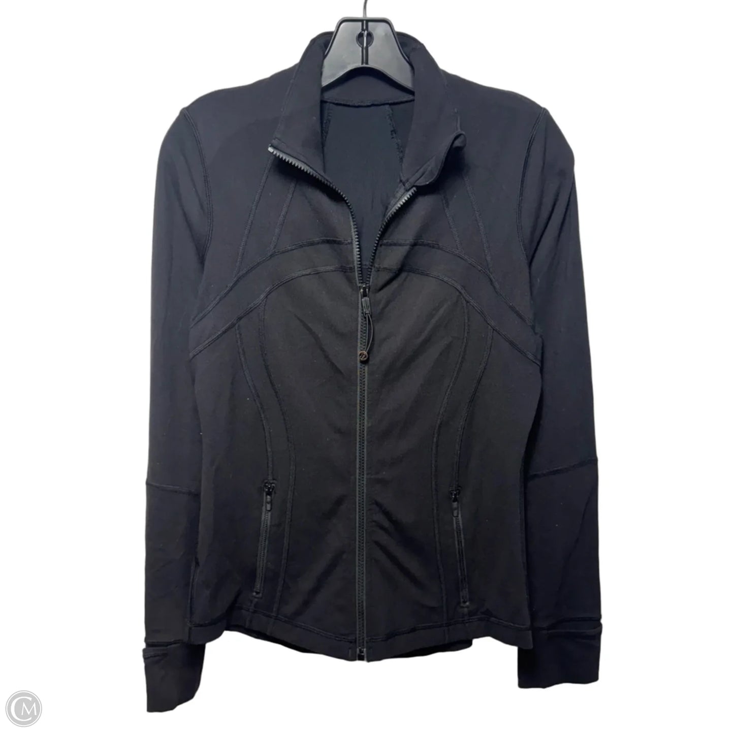 Athletic Jacket By Lululemon In Black, Size: 8