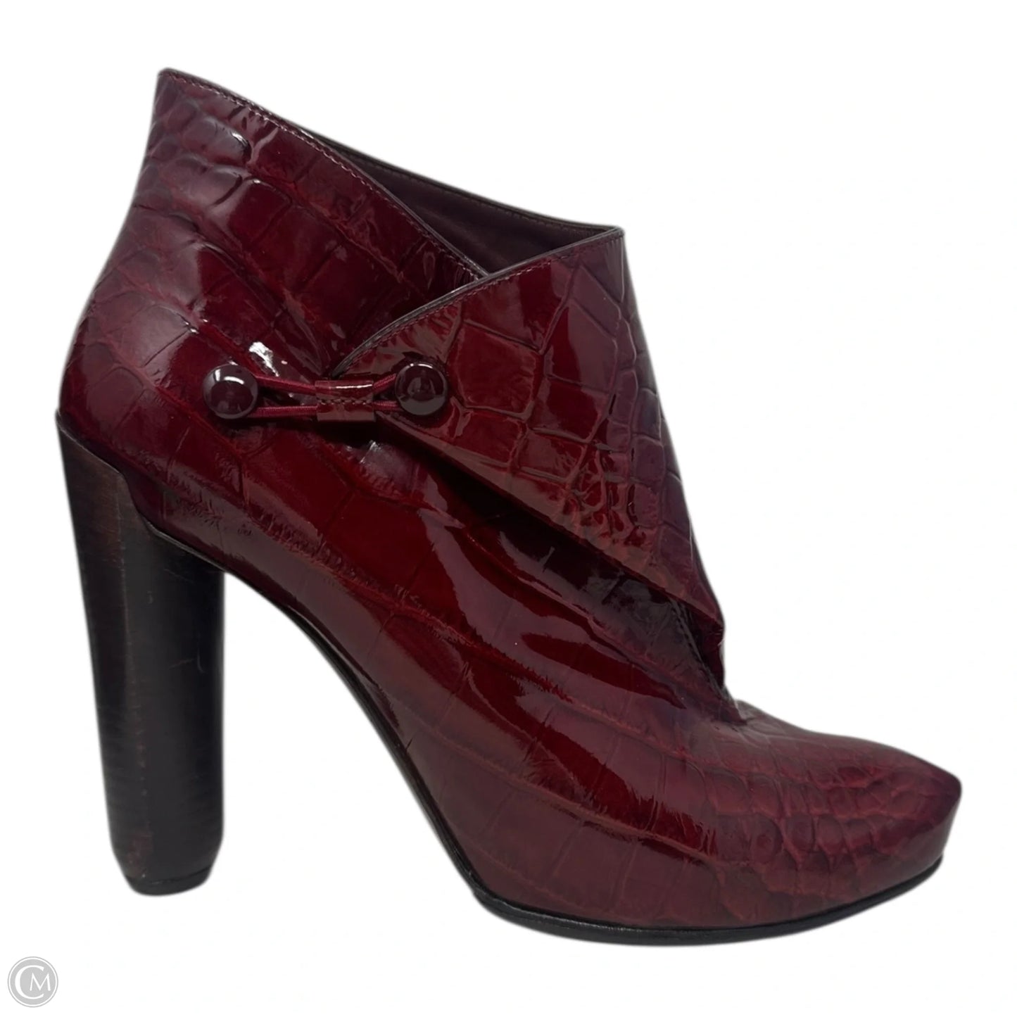 Delft Cornelia Croc Ankle Boots Luxury Designer By Louis Vuitton In Red, Size: 9 (IT 39)