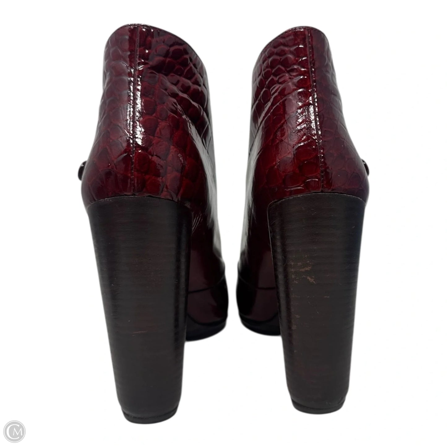 Delft Cornelia Croc Ankle Boots Luxury Designer By Louis Vuitton In Red, Size: 9 (IT 39)