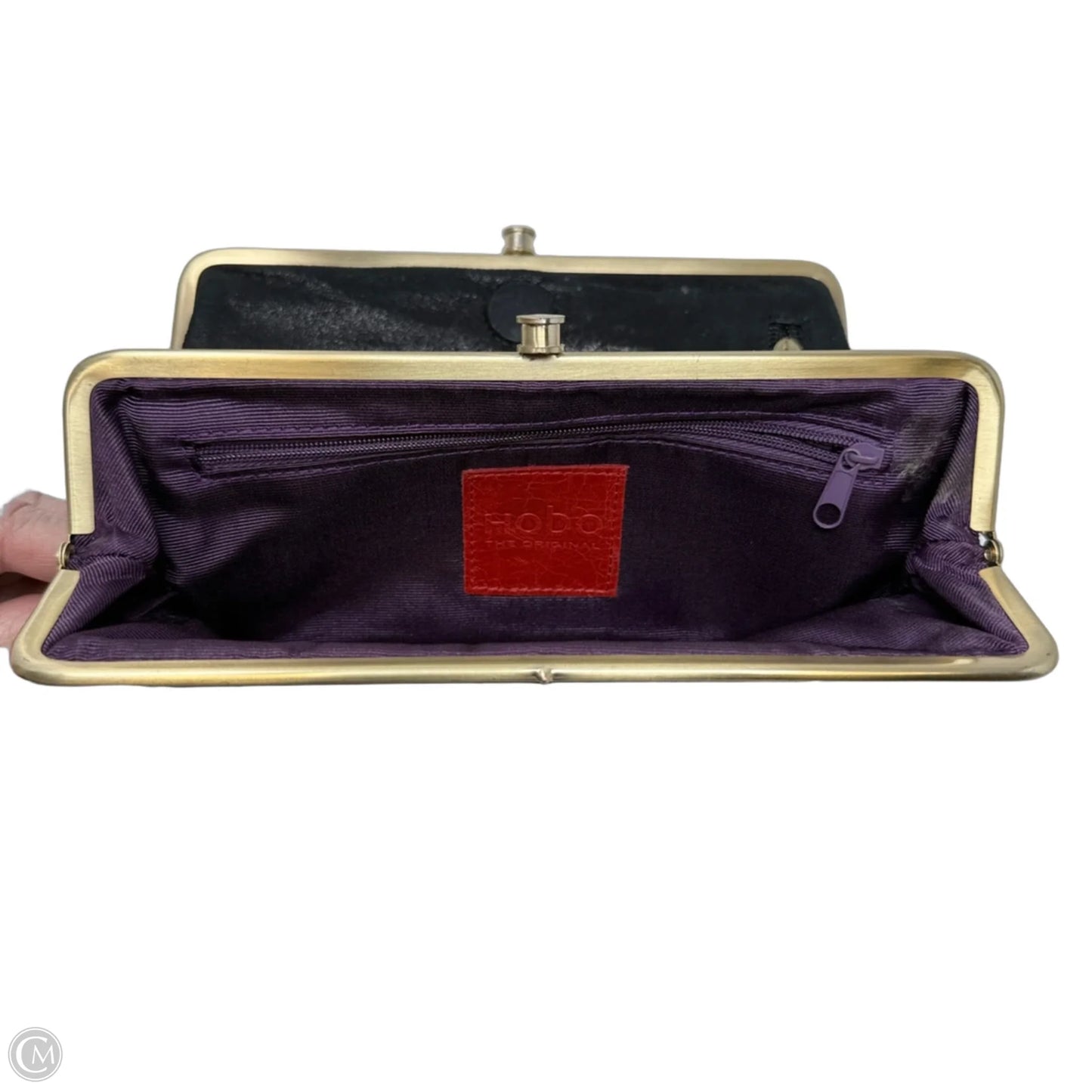 Lauren Crackle Leather Clutch Wallet By Hobo Intl, Size: Medium