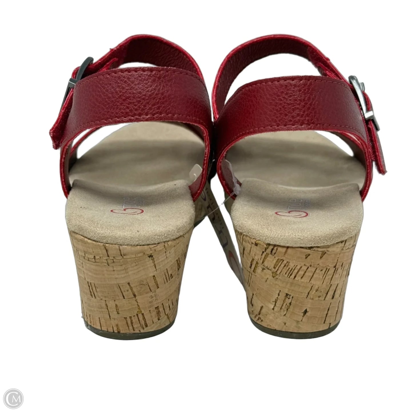 Sandals Heels Wedge By Bare Traps In Red, Size: 8