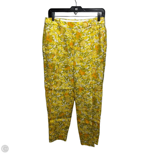 Citrus Pants Linen By J. Crew In Multi-colored, Size: 6