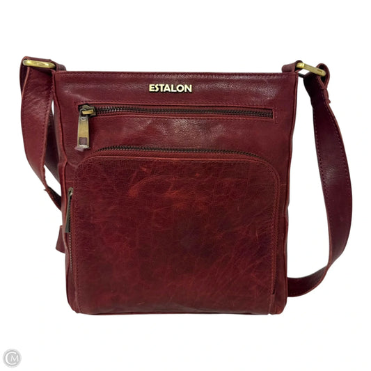 Leather Crossbody By Estalon, Size: Medium