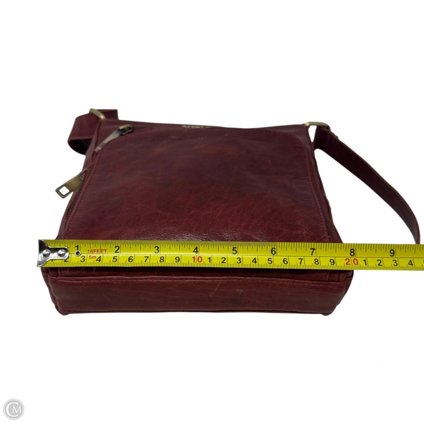 Leather Crossbody By Estalon, Size: Medium