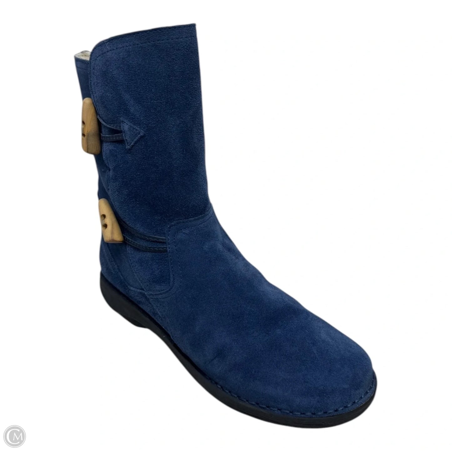Sherpa Lined Boots Ankle Flats By Miz Mooz In Blue, Size: 6.5