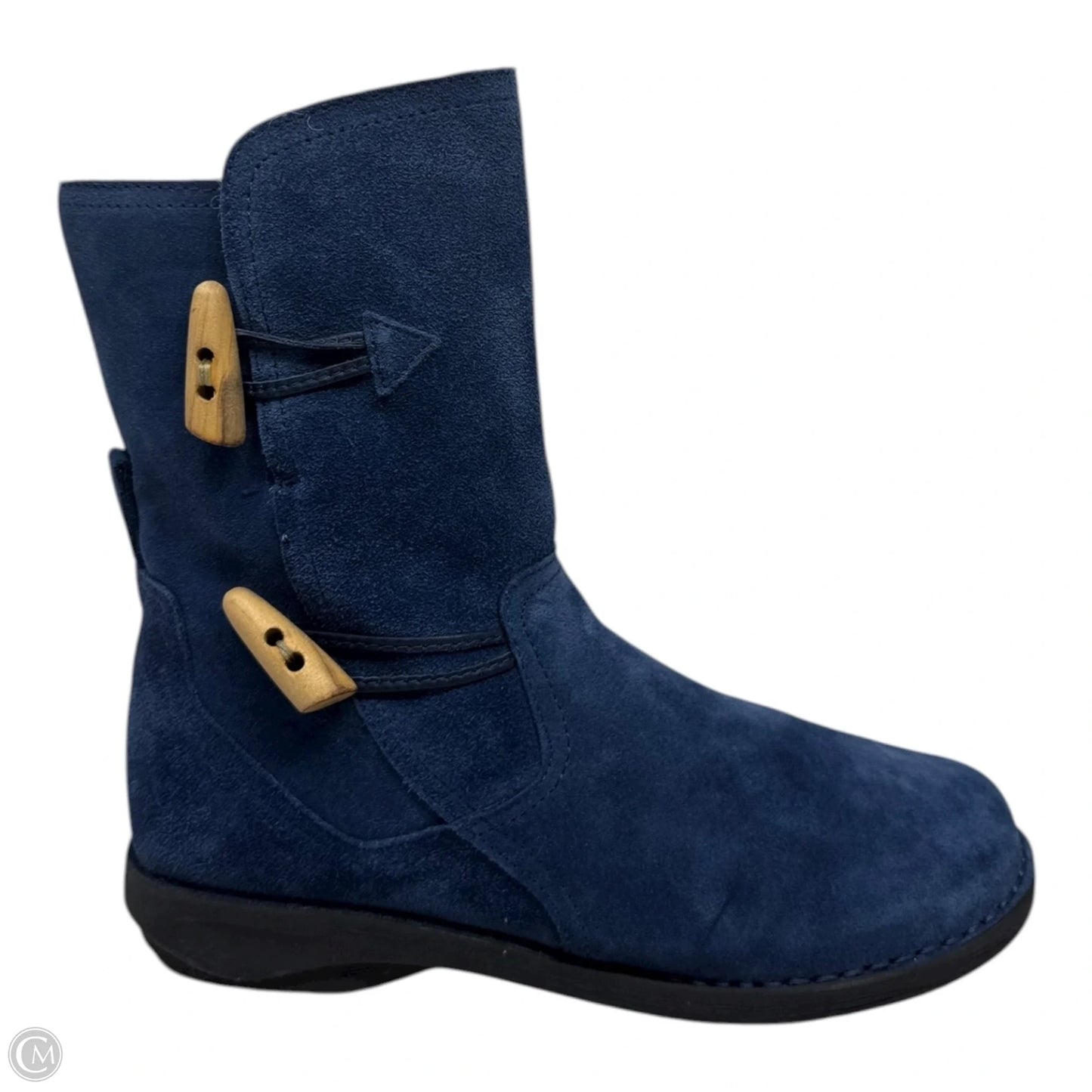 Sherpa Lined Boots Ankle Flats By Miz Mooz In Blue, Size: 6.5