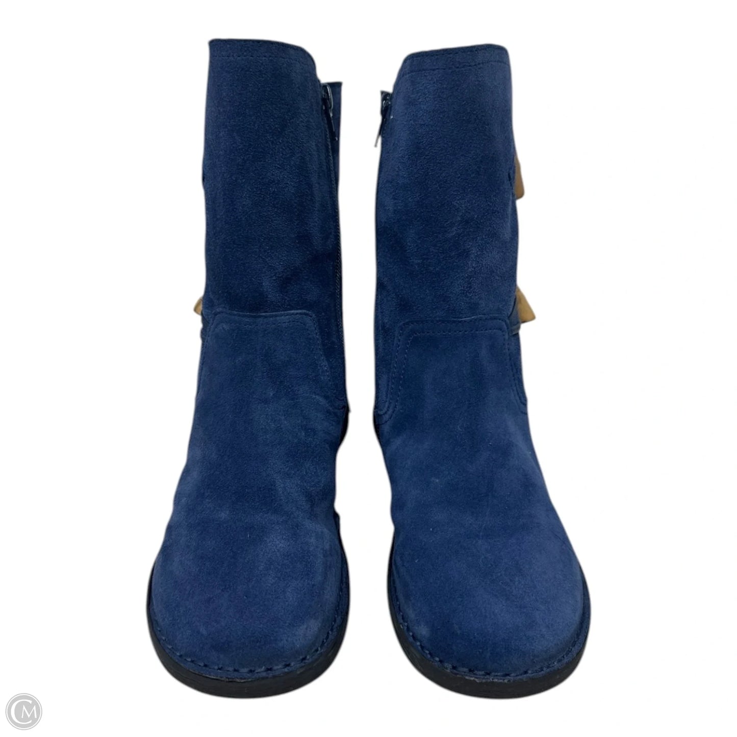 Sherpa Lined Boots Ankle Flats By Miz Mooz In Blue, Size: 6.5