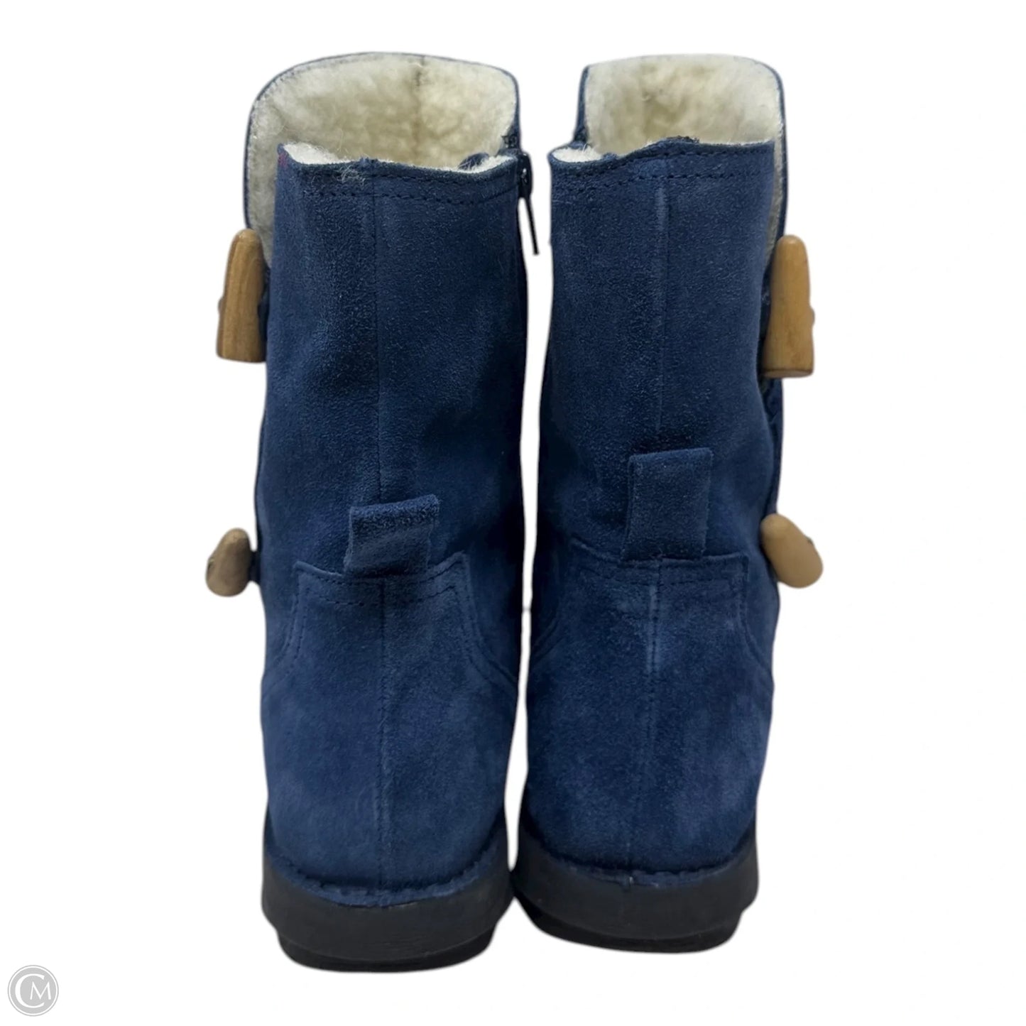 Sherpa Lined Boots Ankle Flats By Miz Mooz In Blue, Size: 6.5