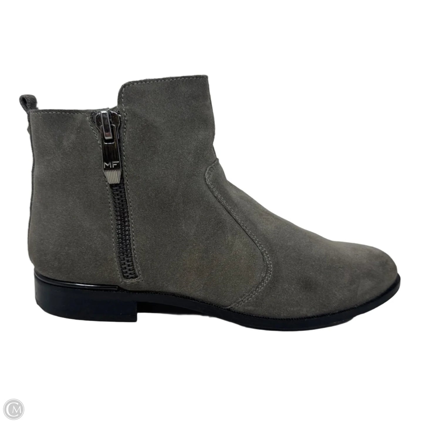 Rail Suede Boots Ankle Heels By Marc Fisher In Grey, Size: 7.5