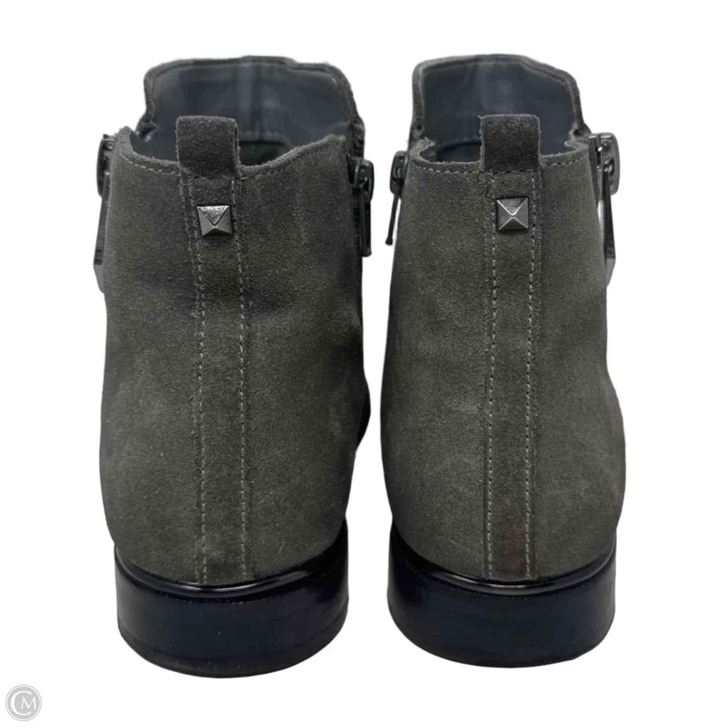 Rail Suede Boots Ankle Heels By Marc Fisher In Grey, Size: 7.5