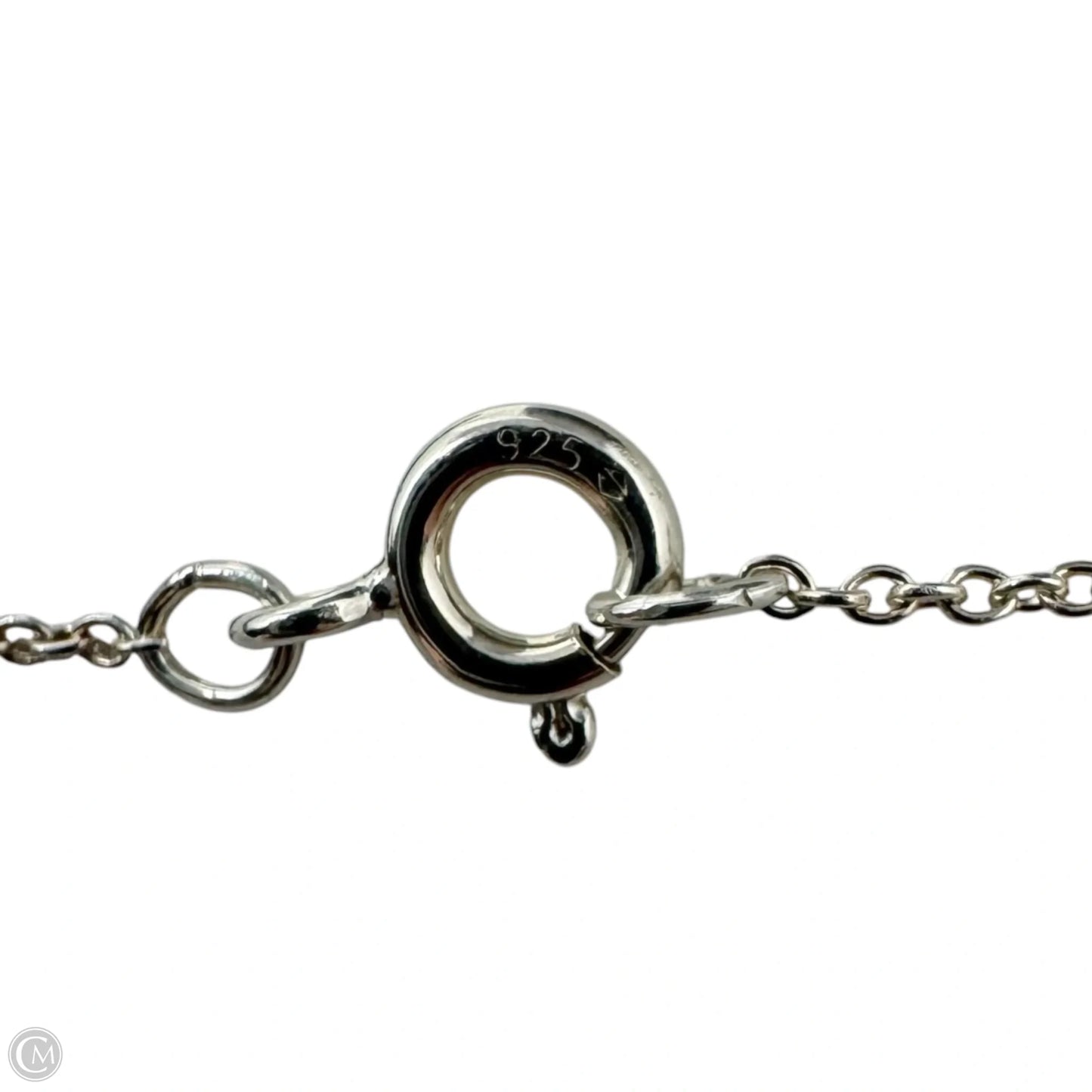 Blue Stone Point Pendant on Sterling Silver Chain Necklace