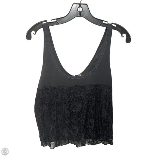 Lace Top Sleeveless By Free People In Black, Size: L