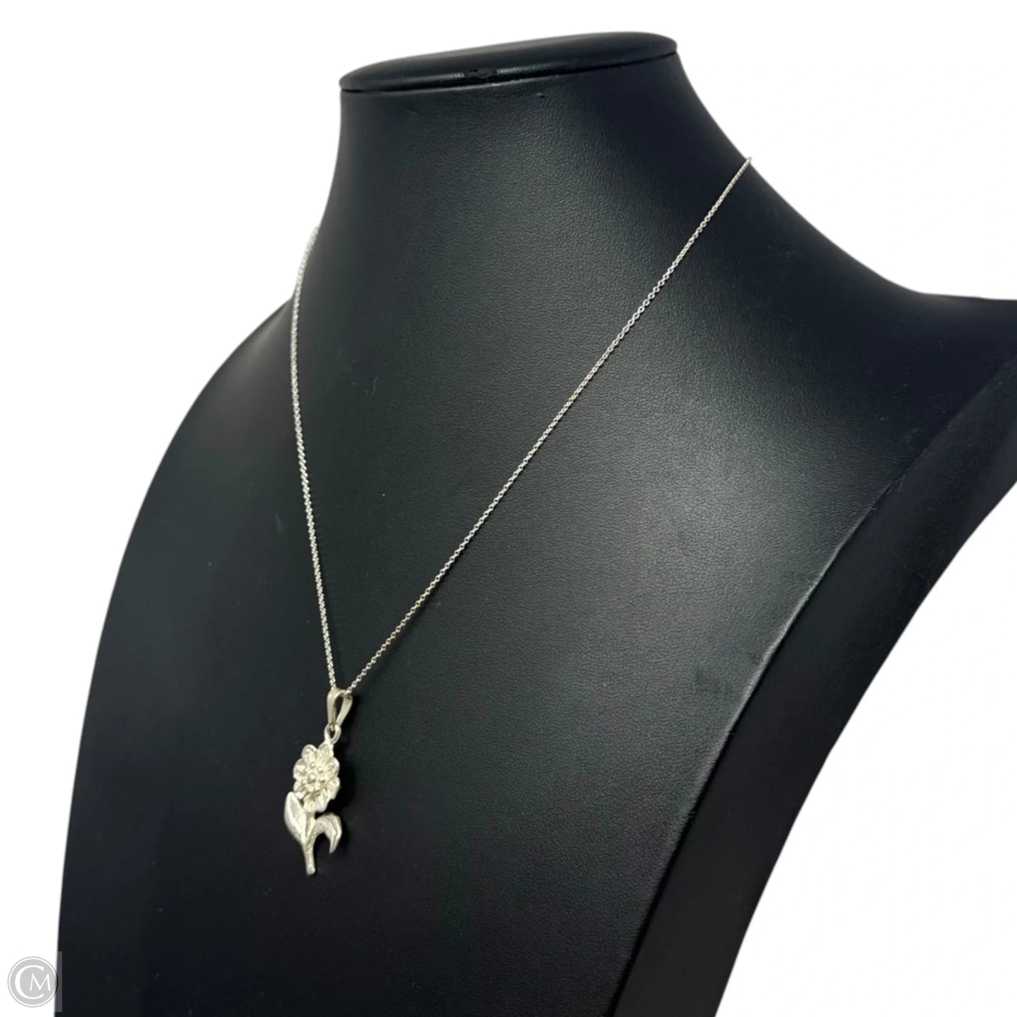 Flower Pendant Sterling Silver Necklace