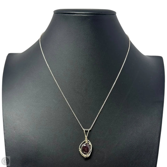 Wire Wrapped Stone on Sterling Silver Chain