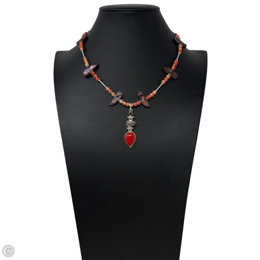 Multi Stone Beaded Pendant Necklace