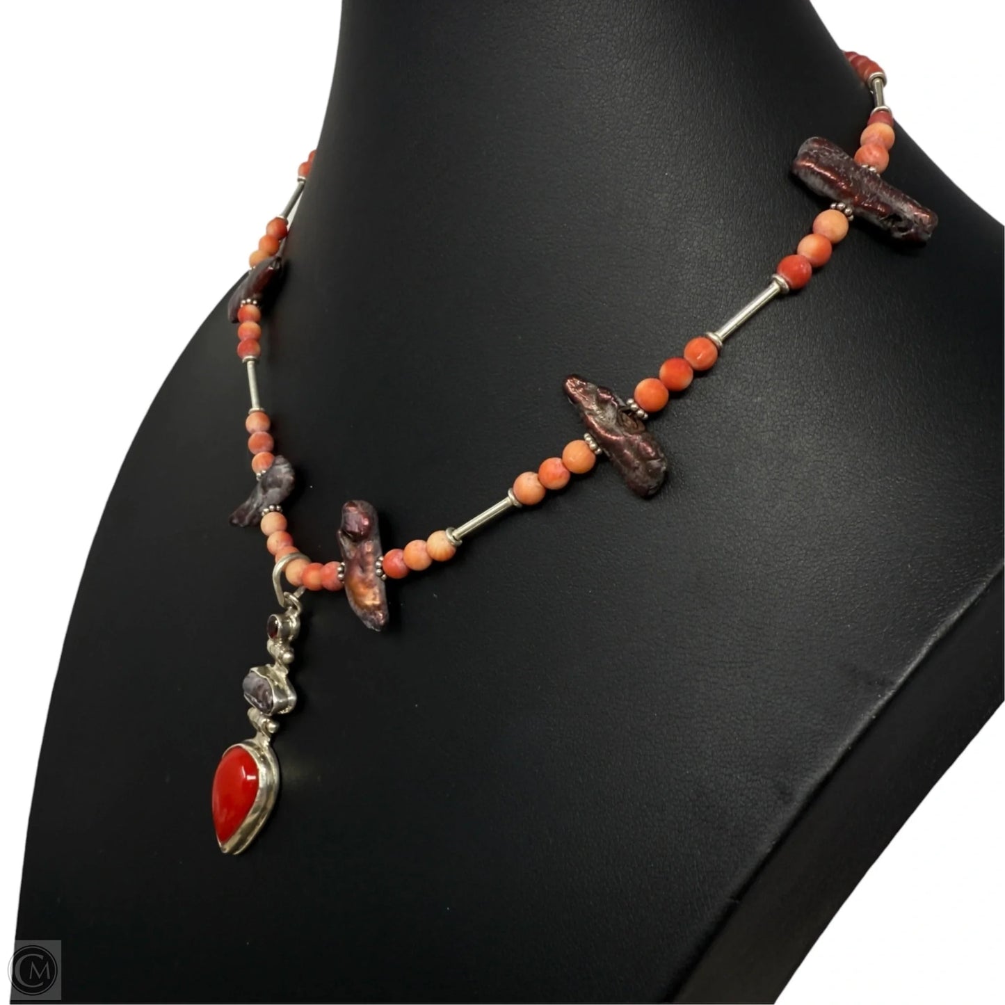 Multi Stone Beaded Pendant Necklace