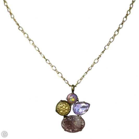 Mixed Media Cluster Pendant Necklace By Grandmother’s Buttons