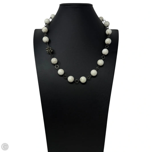 Chunky Magnesite & Marcasite Beaded Collar Necklace