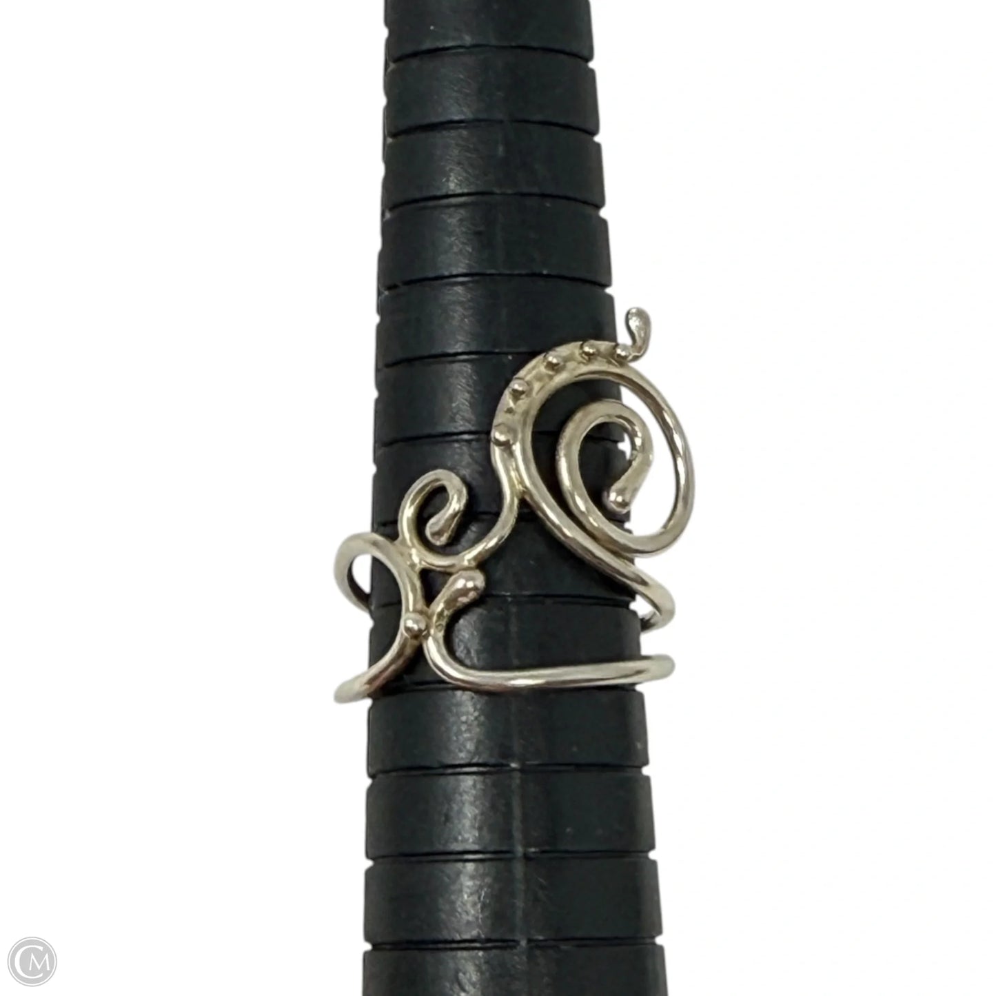 Silver Tone Wire Work Snail Ring, Size: 7