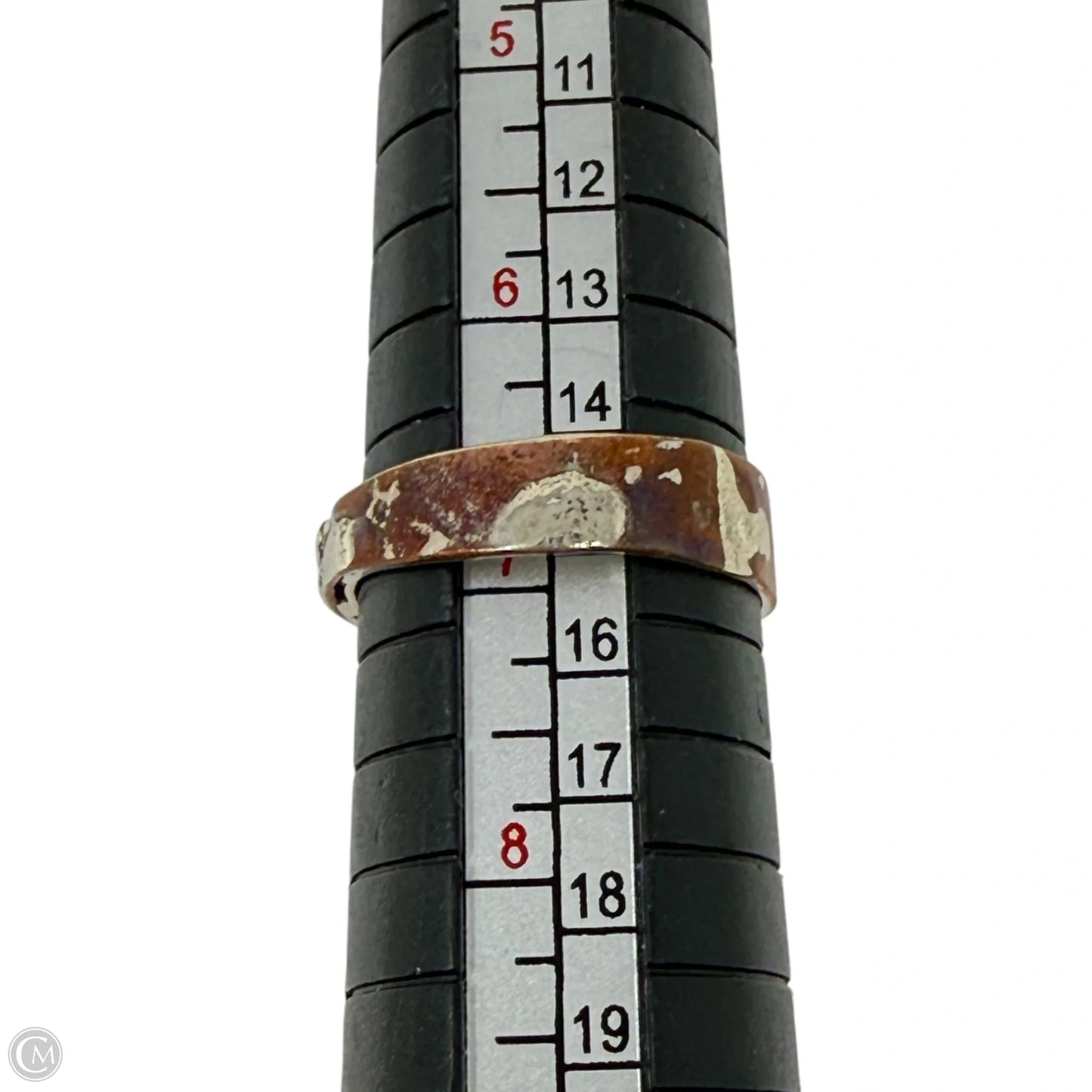 Copper & Sterling Silver Band Ring, Size: 7