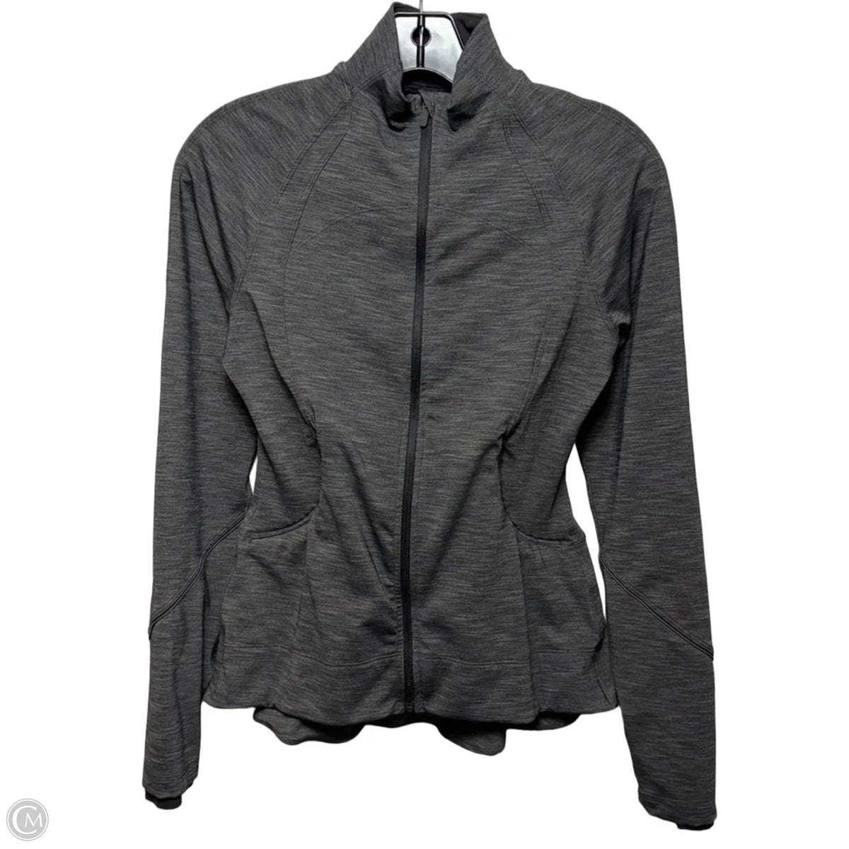 Athletic Jacket By Lululemon In Grey, Size: 4