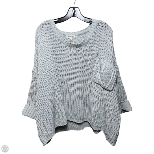 Chenille Sweater By Miracle In Grey, Size: M