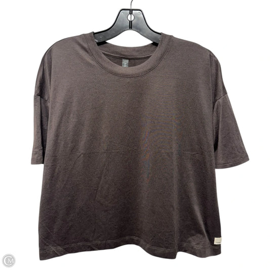 Athletic Top Short Sleeve By Vuori In Grey, Size: L